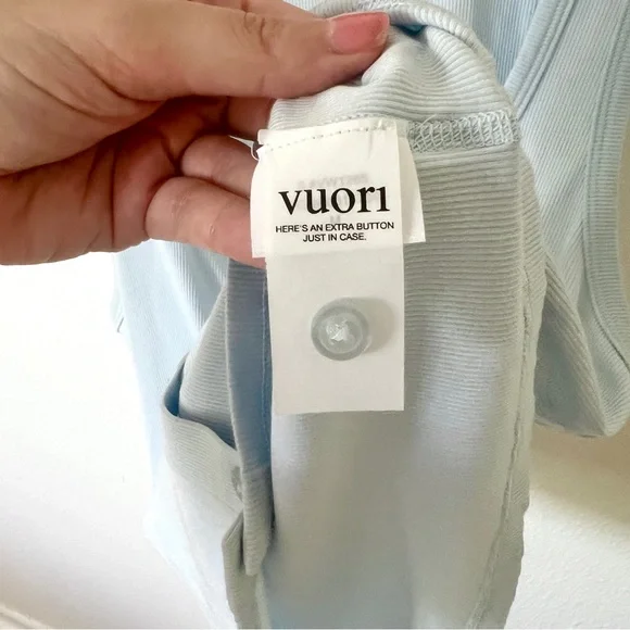 Vuori Pose Cardigan Tank in Light Mist - Picture 10 of 11